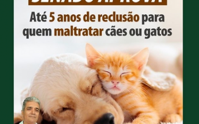 Até 5 anos de reclusão para quem maltratar animais